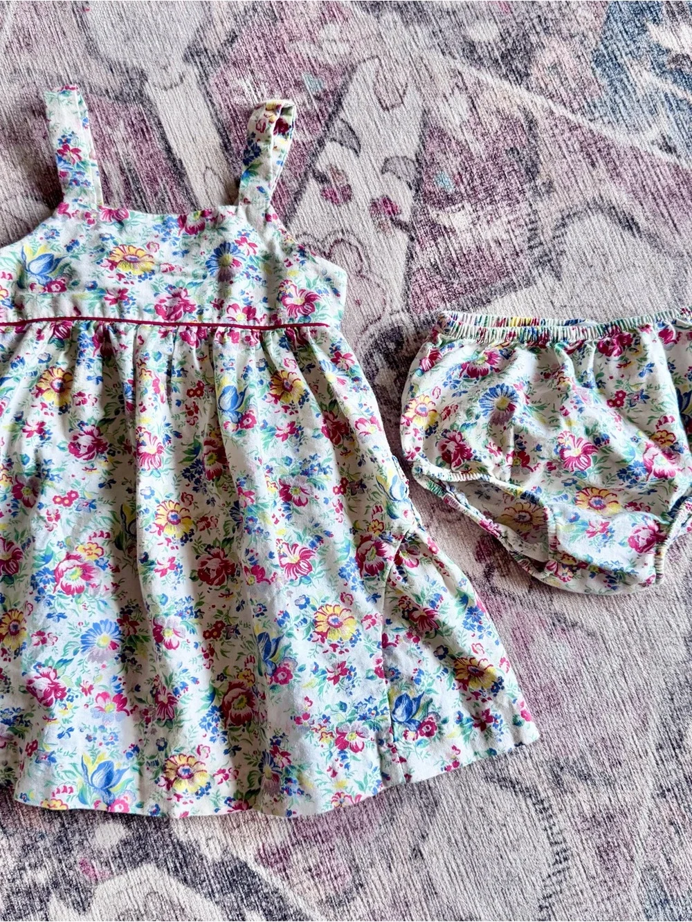 Baby Girl Clothing Lot 9M Floral Dresses Rompers Bloomers Shorts